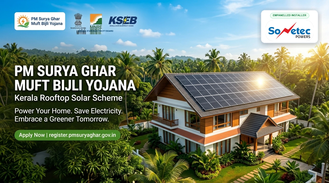 PM Surya Ghar Muft Bijli Yojana Kerala rooftop solar subsidy scheme — Sonetec Powers
