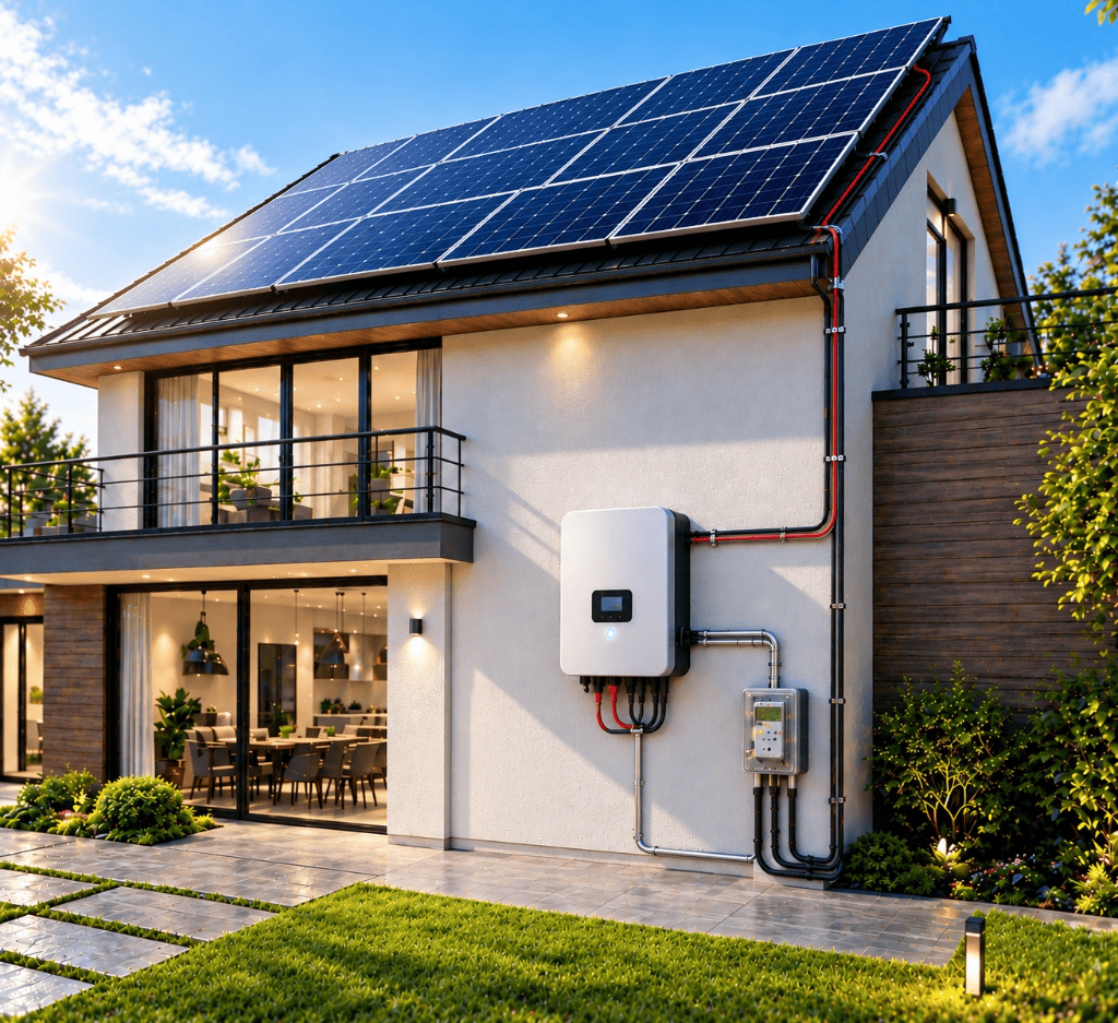Kerala on-grid rooftop solar without battery exporting daytime surplus to KSEB